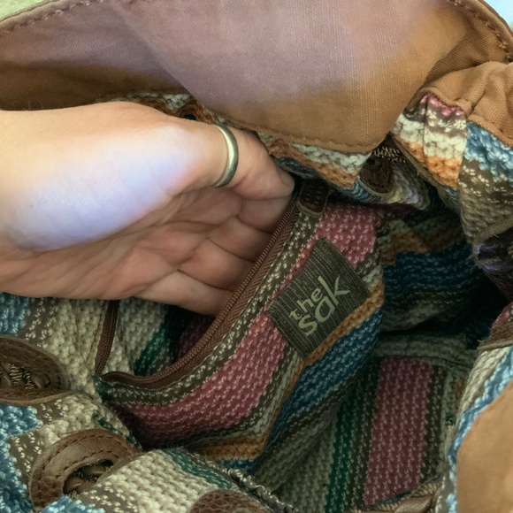 LIKE NEW! The Sak Patchwork Brown Leather Hobo Bag - Picture 12 of 13